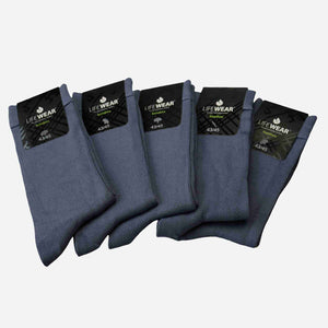 Blue grey bamboo socks