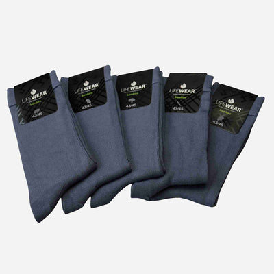 Blue grey bamboo socks