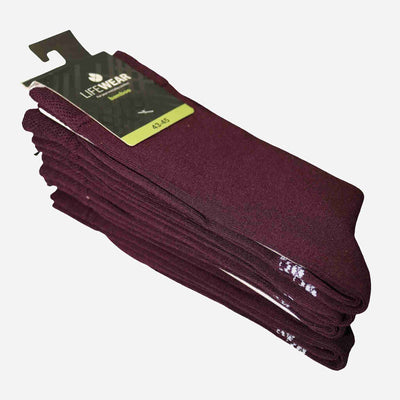 Burgundy red bamboo socks