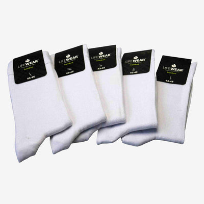 White bamboo socks