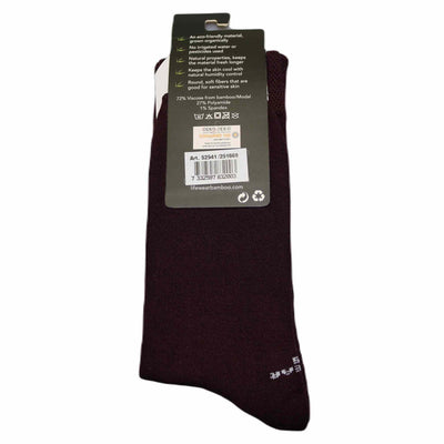 Burgundy red bamboo socks