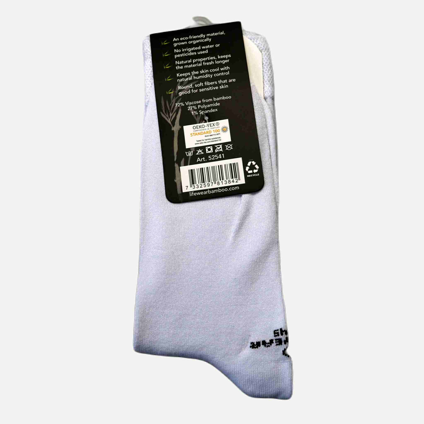 White bamboo socks