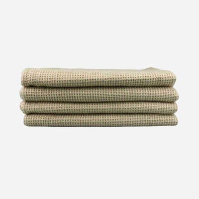 Beige linen bath towels