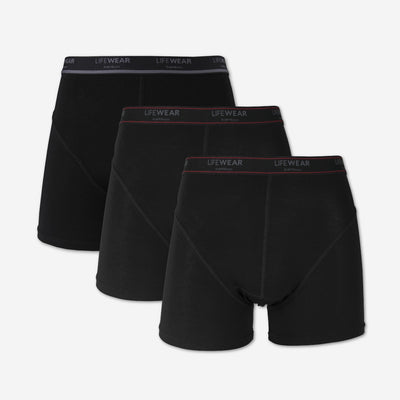 Mens black bamboo boxer briefs - 3-pack