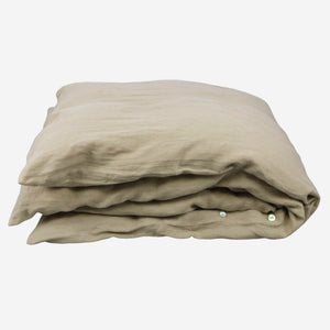 Beige linen duvet cover - single