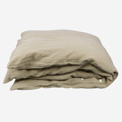 Beige linen duvet cover - King size