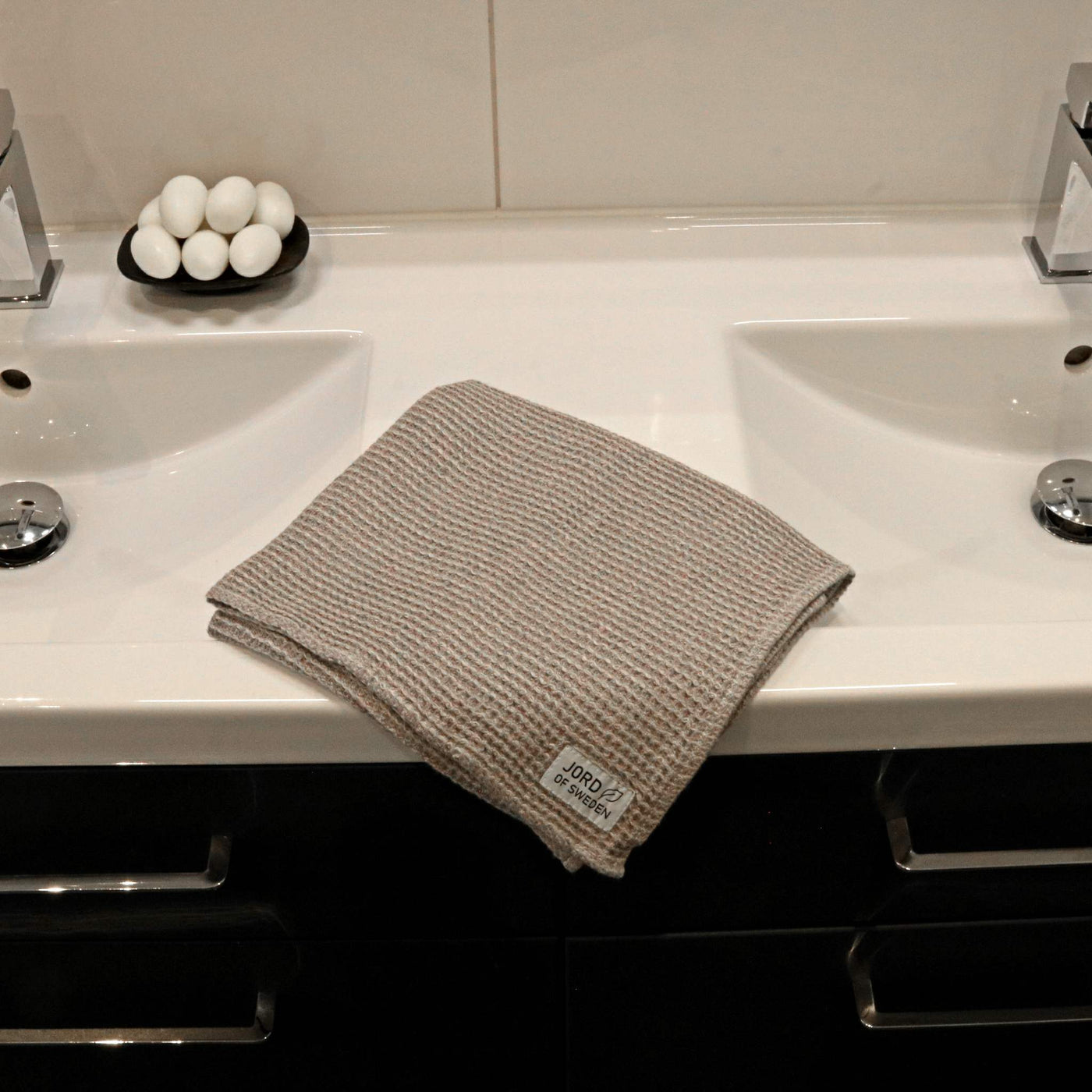 Grey linen towel