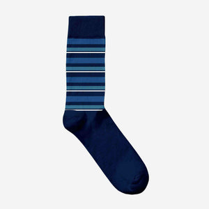 Mens blue striped bamboo socks