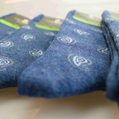 Mens indigo bamboo socks - 5-pack