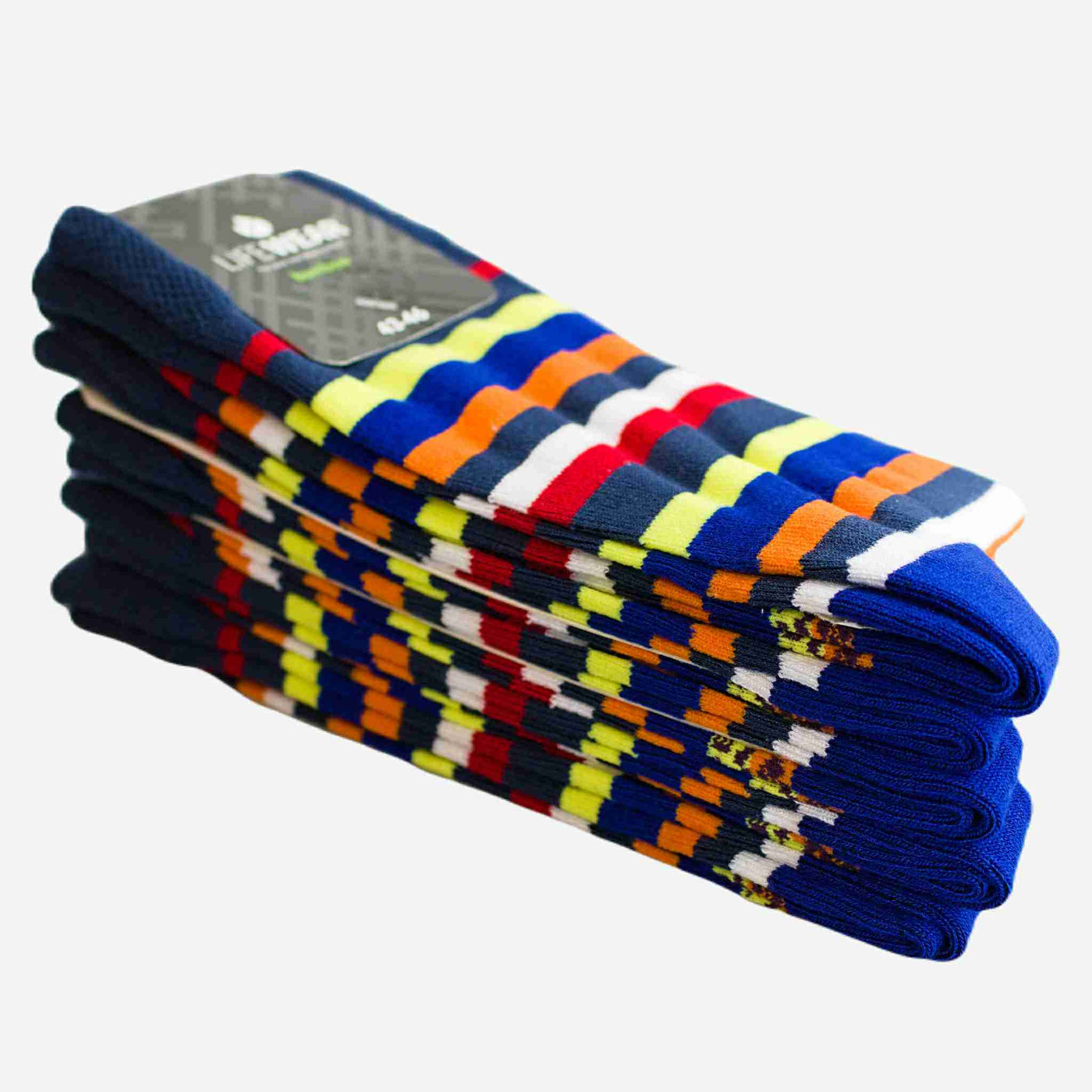 Men's colored striped bamboo socks - 5-pack