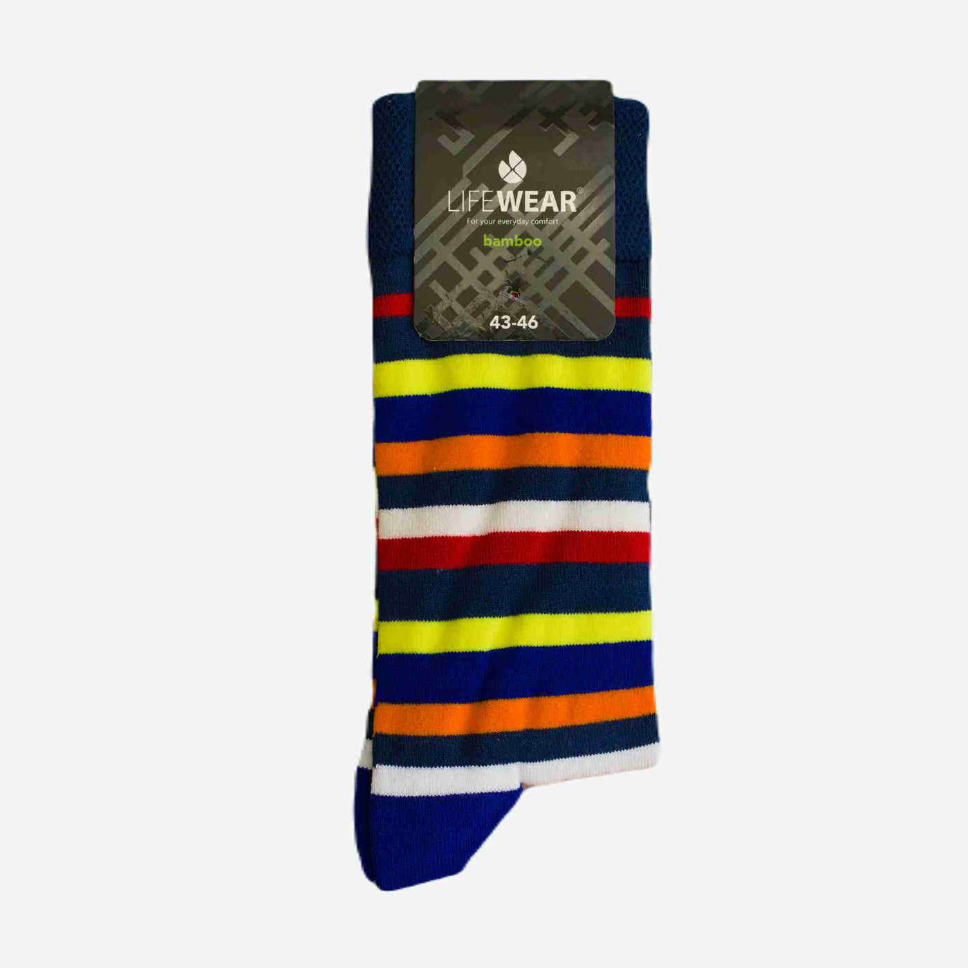 Men's colored striped bamboo socks - 5-pack