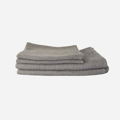 Grey linen bath towels