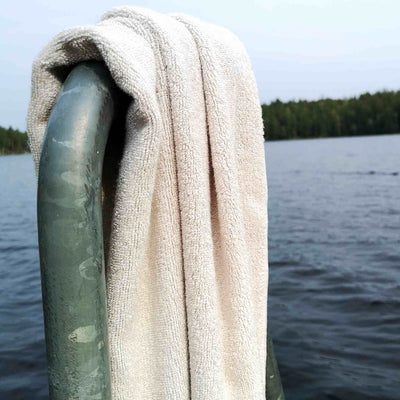 White bamboo towel