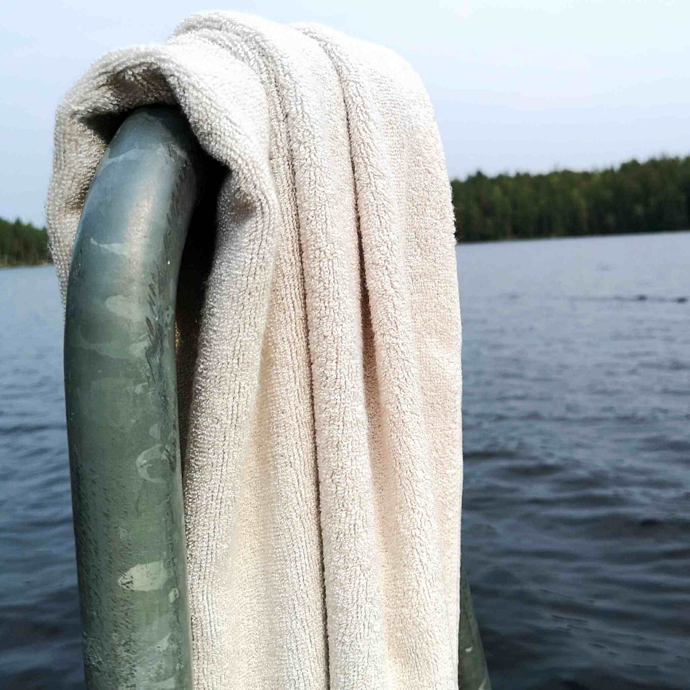 White bamboo towel