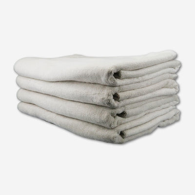 White bamboo towels