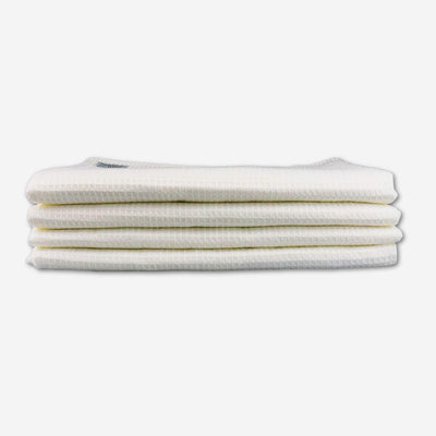 White linen bath towels