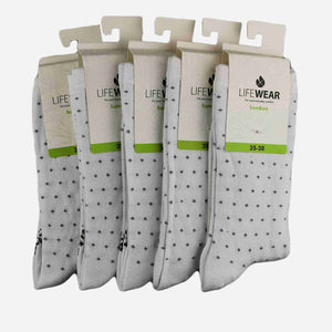 Womens white bamboo socks - 5-pack