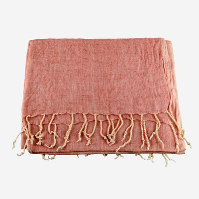 Pink hemp shawl