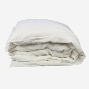 Linen duvet cover in white (Snow)