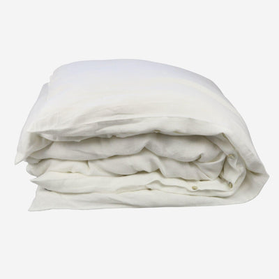 Linen duvet cover in white (Snow)